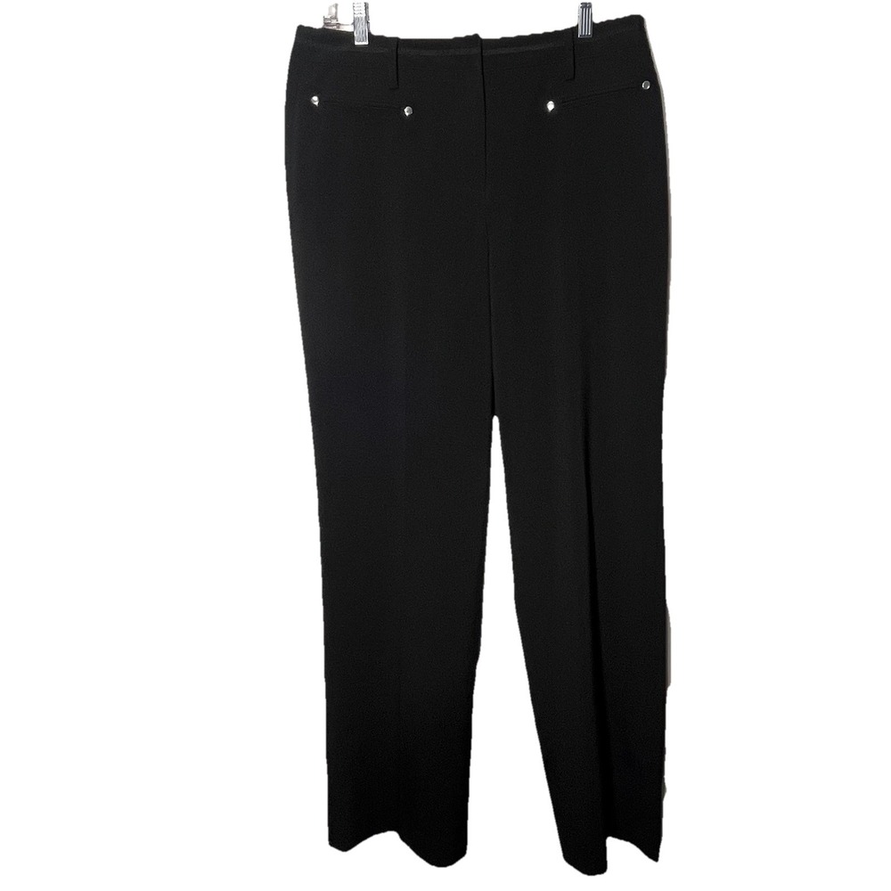 Larry Levine Stretch Black Woman's Dress Pants Size 12